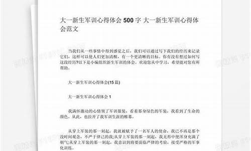 军训心得体会500字左右_高一军训心得体会500字左右