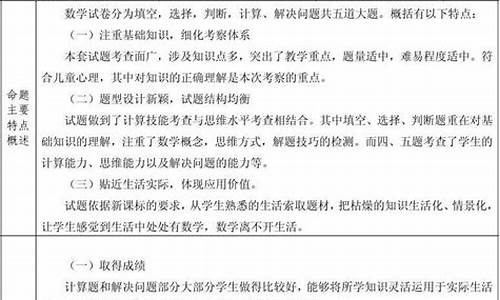 期中考试试卷分析_期中考试试卷分析总结与