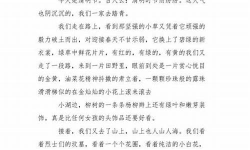 清明扫墓作文300字_清明扫墓作文300字三年级优秀